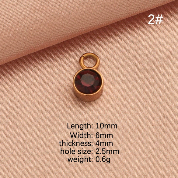 Wholesale Stainless Steel Birthstone Pendant Jewelry Accessories With Electroplating