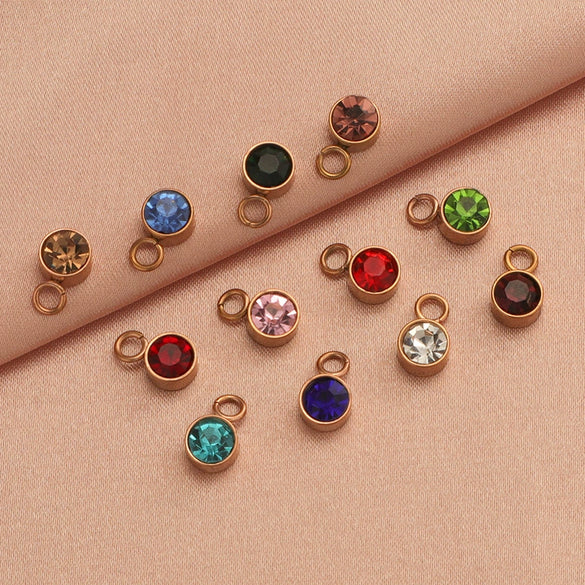 Wholesale Stainless Steel Birthstone Pendant Jewelry Accessories With Electroplating