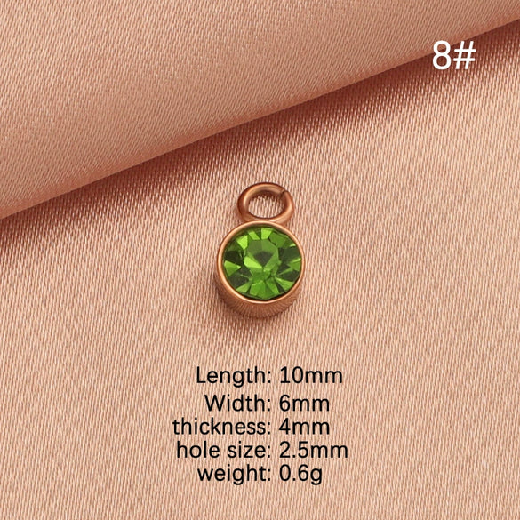 Wholesale Stainless Steel Birthstone Pendant Jewelry Accessories With Electroplating
