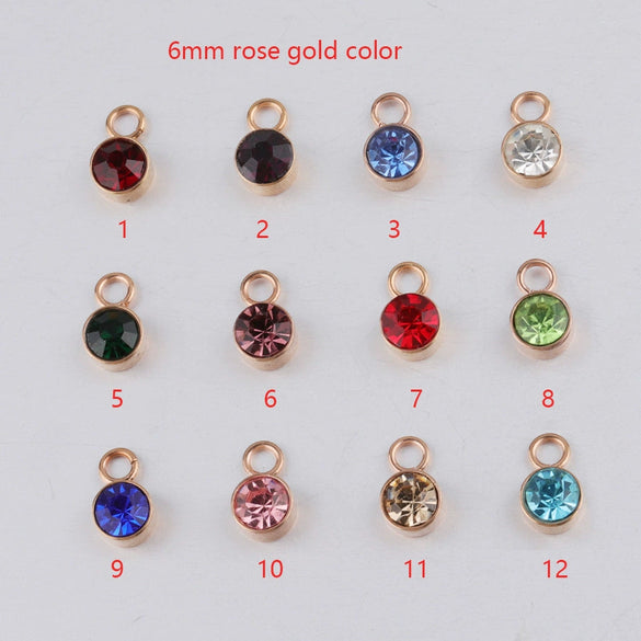 Wholesale Stainless Steel Birthstone Pendant Jewelry Accessories With Electroplating