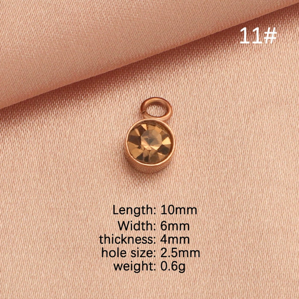 Wholesale Stainless Steel Birthstone Pendant Jewelry Accessories With Electroplating