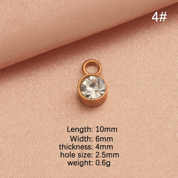 Wholesale Stainless Steel Birthstone Pendant Jewelry Accessories With Electroplating