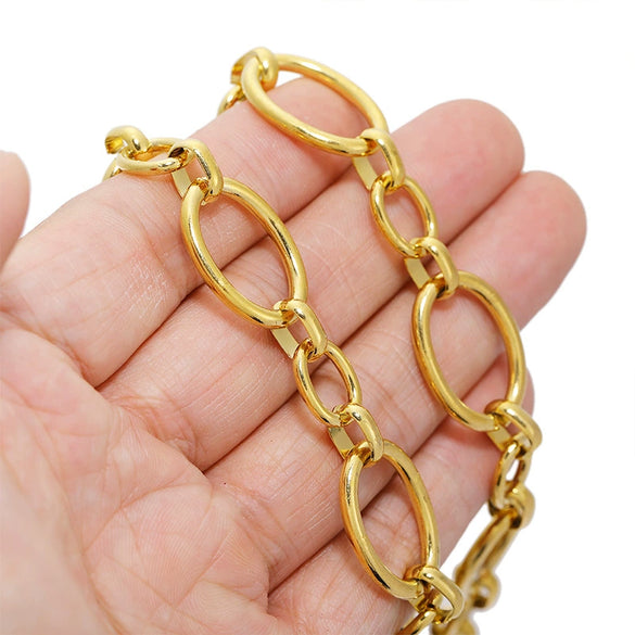Wholesale Stainless Steel Bold O Chain Necklace Bag Clothing Accessories With Round Pattern And Electroplating Treatment