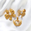 Wholesale Stainless Steel Bow And Butterfly Pendant Necklace For Ladies With 18K Gold Plated Electroplating