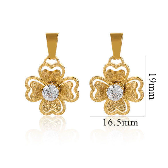 Wholesale Stainless Steel Bow And Butterfly Pendant Necklace For Ladies With 18K Gold Plated Electroplating