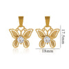 Wholesale Stainless Steel Bow And Butterfly Pendant Necklace For Ladies With 18K Gold Plated Electroplating
