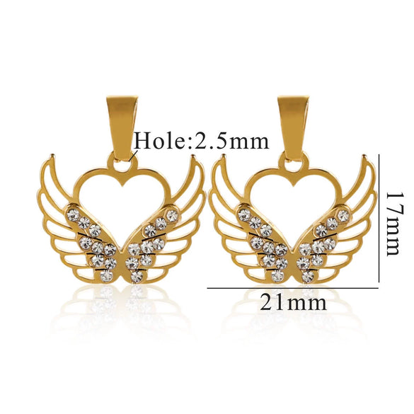 Wholesale Stainless Steel Bow And Butterfly Pendant Necklace For Ladies With 18K Gold Plated Electroplating