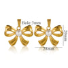 Wholesale Stainless Steel Bow And Butterfly Pendant Necklace For Ladies With 18K Gold Plated Electroplating