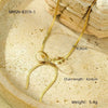 Wholesale Stainless Steel Bow Clavicle Chain Jewelry Electroplated Fashion Style