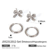 Wholesale Stainless Steel Bow Coil Earrings Jewelry With Electroplating