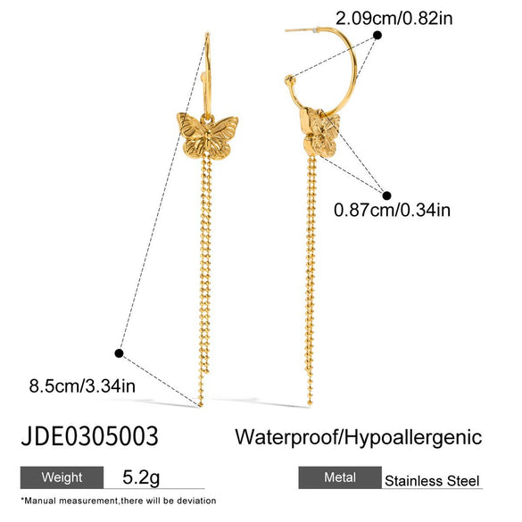 Wholesale Stainless Steel Bow Cshaped Electroplated Earrings For Women