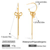 Wholesale Stainless Steel Bow Cshaped Electroplated Earrings For Women
