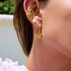 Wholesale Stainless Steel Bow Cshaped Electroplated Earrings For Women