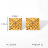 Wholesale Stainless Steel Bow Drop Geometric Women's Earrings With Electroplating Treatment