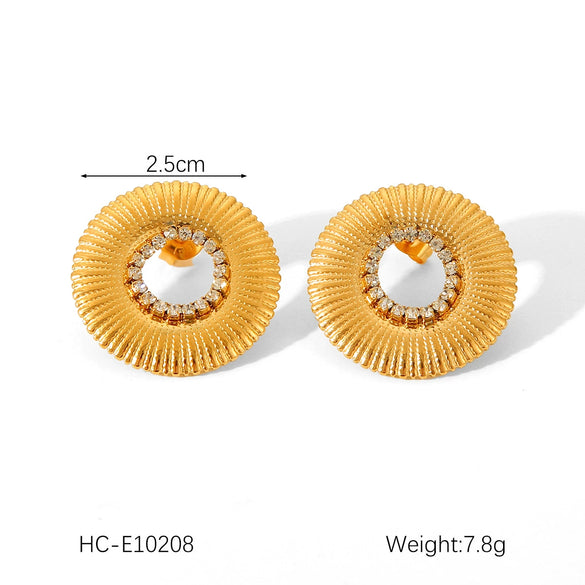 Wholesale Stainless Steel Bow Drop Geometric Women's Earrings With Electroplating Treatment