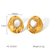 Wholesale Stainless Steel Bow Drop Geometric Women's Earrings With Electroplating Treatment