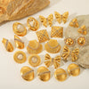 Wholesale Stainless Steel Bow Drop Geometric Women's Earrings With Electroplating Treatment