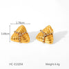 Wholesale Stainless Steel Bow Drop Geometric Women's Earrings With Electroplating Treatment