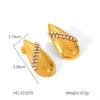Wholesale Stainless Steel Bow Drop Geometric Women's Earrings With Electroplating Treatment