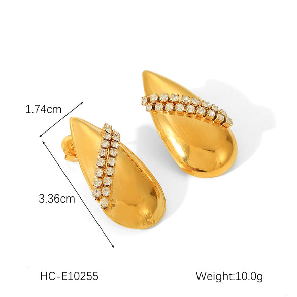 Wholesale Stainless Steel Bow Drop Geometric Women's Earrings With Electroplating Treatment