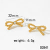 Wholesale Stainless Steel Bow Earrings And Butterfly Necklace For Women With Electroplating Featuring Butterfly Dragonfly And Insect Patterns