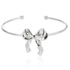 Wholesale Stainless Steel Bow Earrings And Clavicle Chain Set With 18K Gold Electroplating For Women