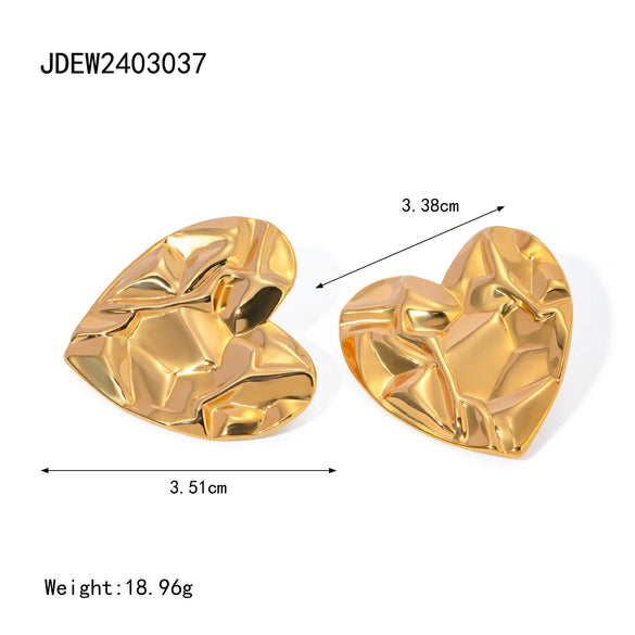 Wholesale Stainless Steel Bow Earrings With Geometric Design And Electroplating For Women