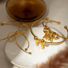 Wholesale Stainless Steel Bow Earrings With 18K Gold Electroplating Fashionable And Stylish For Women