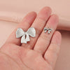 Wholesale Stainless Steel Bow Handmade Diy Pendant Necklace Jewelry Accessories With Electroplating