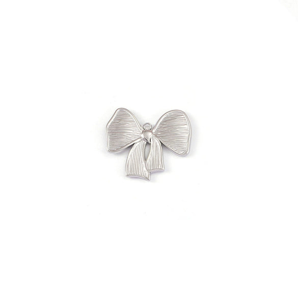 Wholesale Stainless Steel Bow Handmade Diy Pendant Necklace Jewelry Accessories With Electroplating