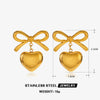 Wholesale Stainless Steel Bow Handmade 18K Goldplated Women's Earrings
