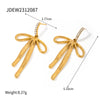 Wholesale Stainless Steel Bow Pendant Earrings Jewelry For Female With Electroplating Treatment
