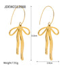 Wholesale Stainless Steel Bow Pendant Earrings Jewelry For Female With Electroplating Treatment