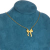 Wholesale Stainless Steel Bow Pendant Necklace With Electroplating Cute Cut Out Design For Women