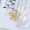 Wholesale Stainless Steel Bow Ring Electroplated Fashion Jewelry For Women