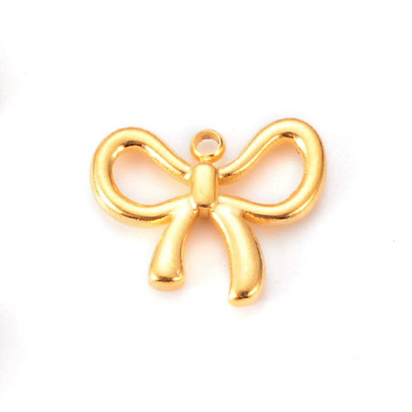 Wholesale Stainless Steel Bow Shaped Pendant Jewelry Accessories With Electroplating Treatment