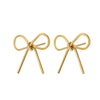 Wholesale Stainless Steel Bow Tie Earrings For Women Electroplated Fashionable Normcore Style Jewelry