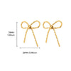 Wholesale Stainless Steel Bow Tie Earrings For Women Electroplated Fashionable Normcore Style Jewelry