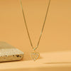 Wholesale Stainless Steel Box Chain Heartshaped Necklace With Mixed Gemstone Inlay Pendant And Electroplating Treatment