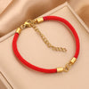 Wholesale Stainless Steel Braided Rope Connector Bracelet Jewelry Making Supplies With Electroplating Treatment