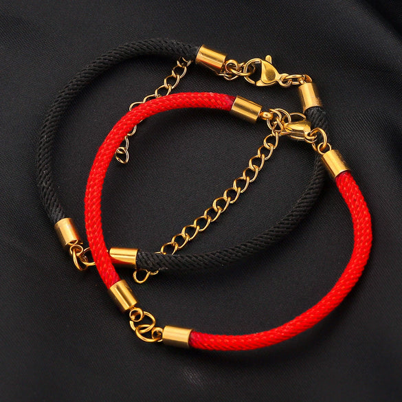 Wholesale Stainless Steel Braided Rope Connector Bracelet Jewelry Making Supplies With Electroplating Treatment