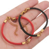 Wholesale Stainless Steel Braided Rope Connector Bracelet Jewelry Making Supplies With Electroplating Treatment