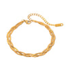 Wholesale Stainless Steel Braided Snake Bone Chain Bracelet Electroplated Unisex