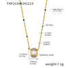 Wholesale Stainless Steel Brushed Earrings And Necklace Set With Gold Texture Cross Mirror Design Electroplated For Women