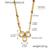 Wholesale Stainless Steel Brushed Earrings And Necklace Set With Gold Texture Cross Mirror Design Electroplated For Women