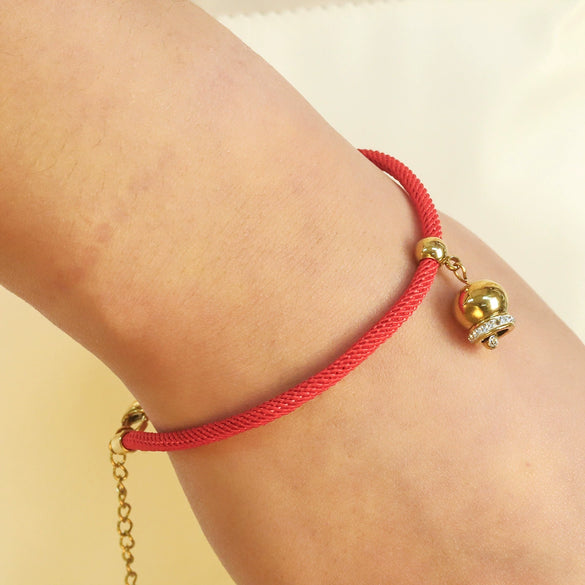 Wholesale Stainless Steel Bucket Lobster Buckle Thread Rope Bracelet With Tail Chain Electroplating Handmade Unisex Minimalist