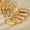 Wholesale Stainless Steel Buckle Bracelet Geometric Diamond Women's Fashion Allmatch