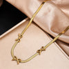 Wholesale Stainless Steel Butterfly Dragonfly Insect Pattern Bowknot 18K Plated Jewelry Set Of Necklace And Earrings For Women