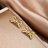 Wholesale Stainless Steel Butterfly Dragonfly Insect Pattern Bowknot 18K Plated Jewelry Set Of Necklace And Earrings For Women