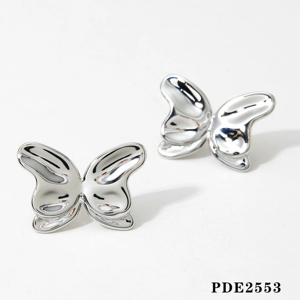 Wholesale Stainless Steel Butterfly Earrings With Insect Pattern Electroplated For Women Sweet Design